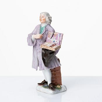 Figurin, porslin. Meissen, "Crie de Paris", 1745. Krimskramsförsäljaren.