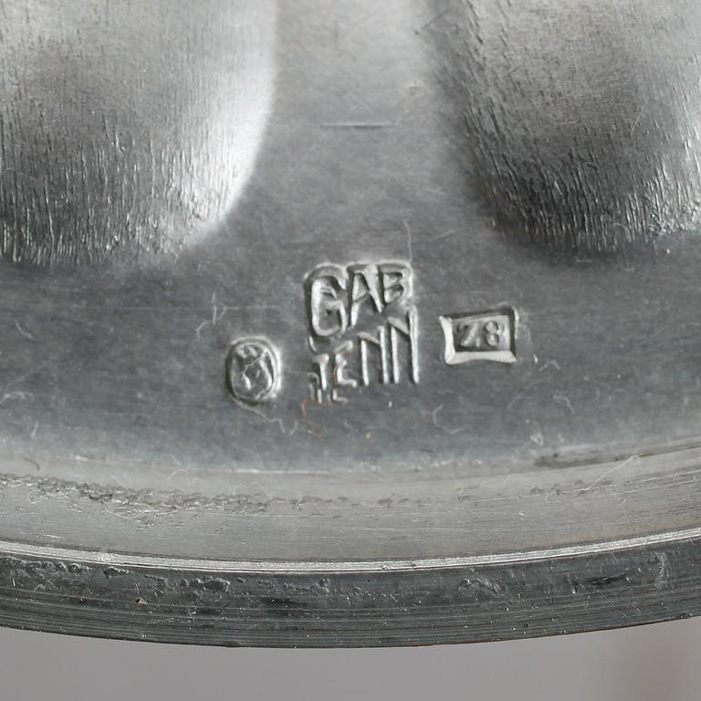 LJUSSTAKAR, 1 par, tenn, GAB, Stockholm, 1950.