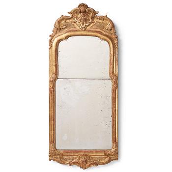 A Swedish Rococo mirror, Stockholm, second part of the 18th century.