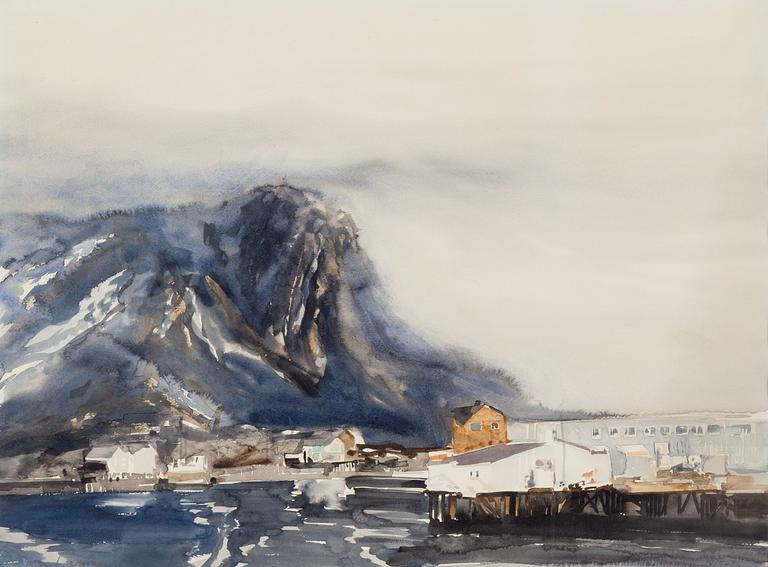 Lars Lerin, "Svalbard, maj".