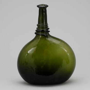 FLASKA, glas, troligen 1700-tal.