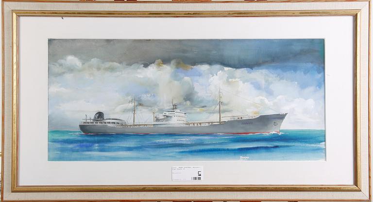 OKÄND KONSTNÄR, akvarell, Sign. o dat. Teardo -58.