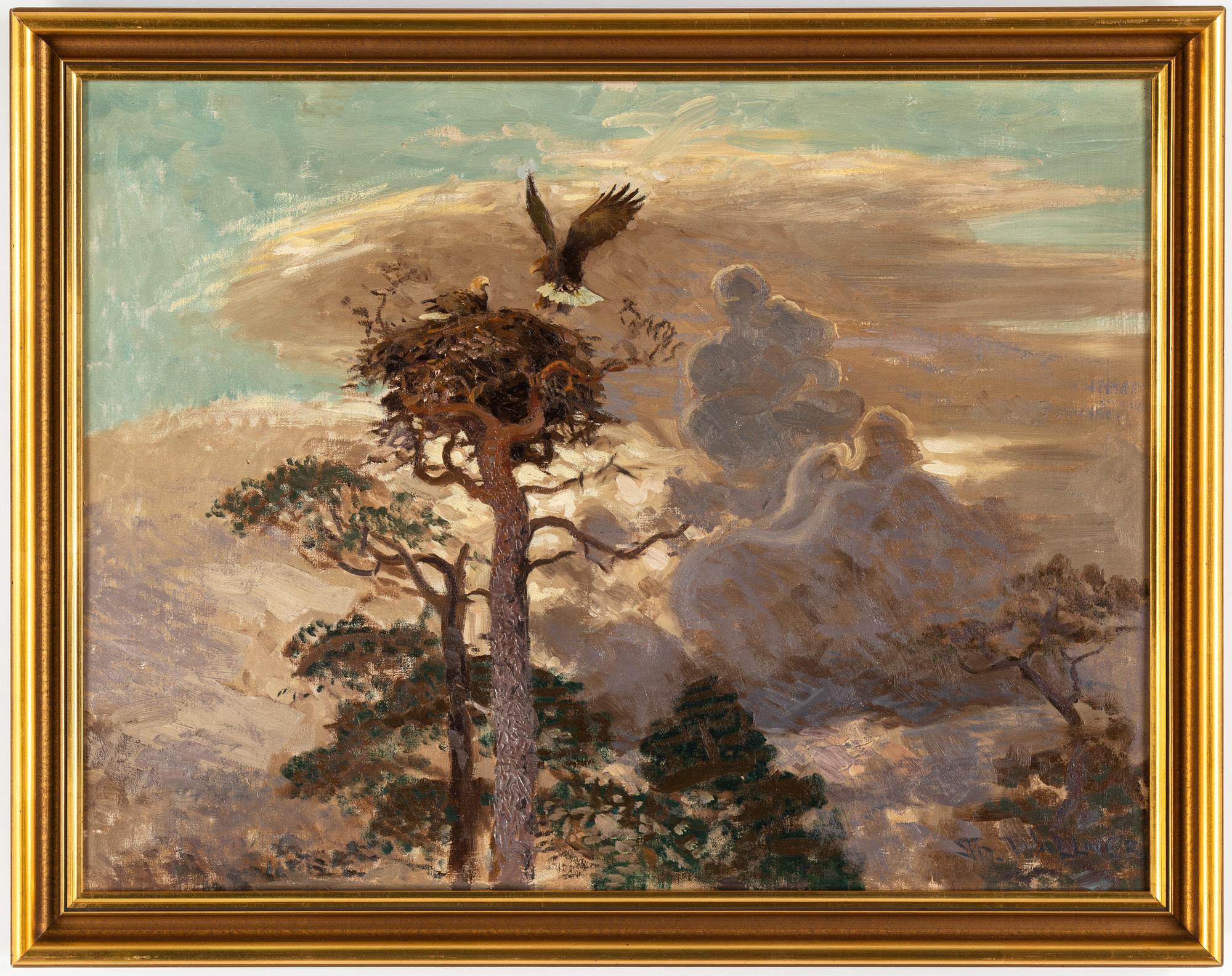 Thure Wallner, oil on canvas, signed.