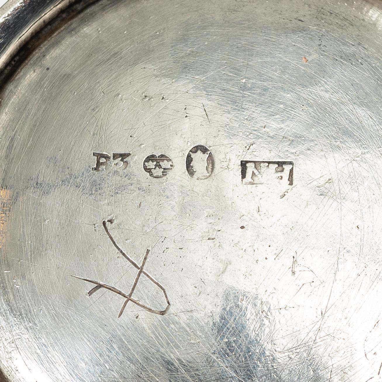 A Swedish 19th century silver creamer, mark of Nils Högrell, Stockholm 1823.