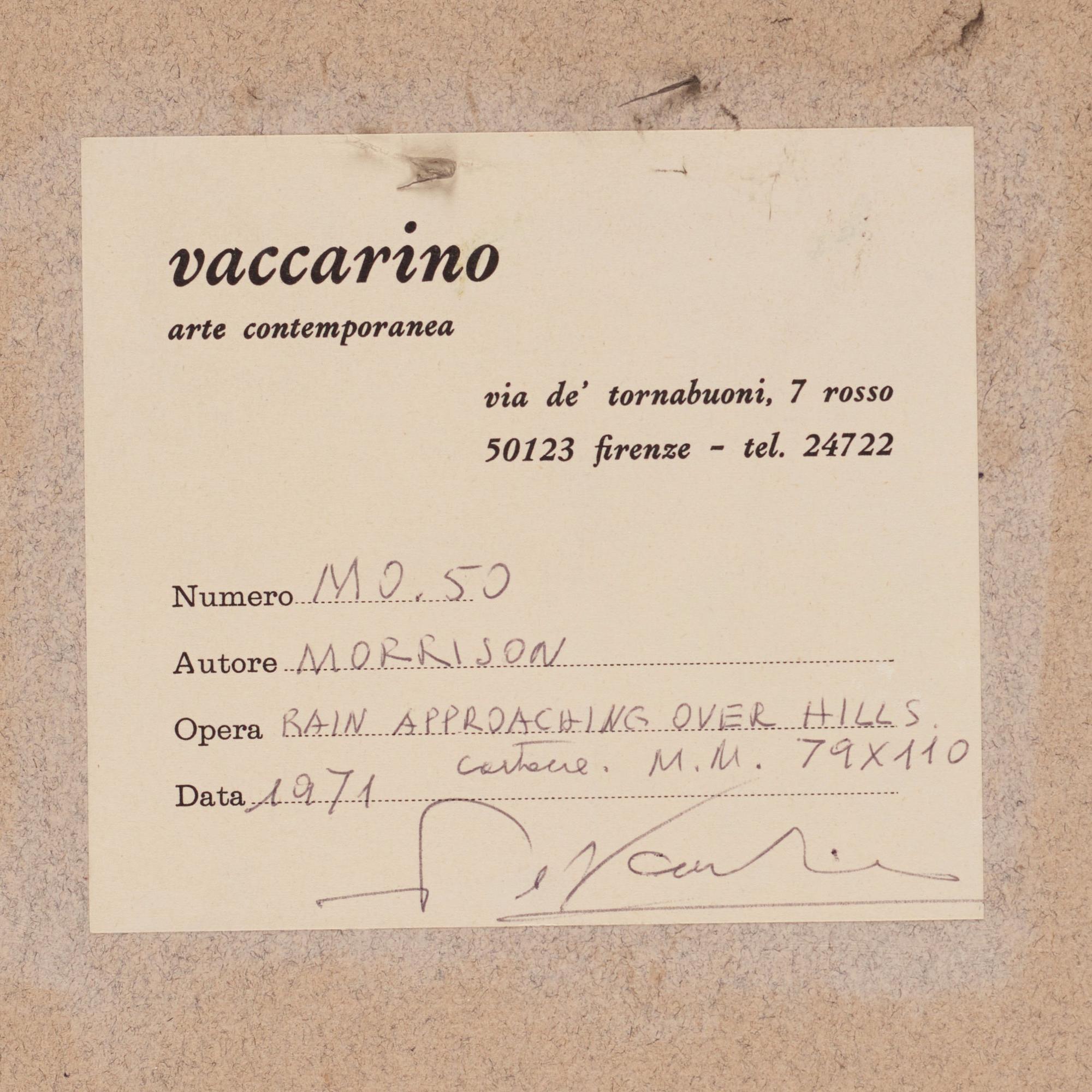 James Morrison, "Rain approaching over hills".