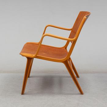 PETER HVIDT & ORLA MØLGAARD NIELSEN, a teak and beech 'Ax-chair', designed 1947, Fritz Hansen.