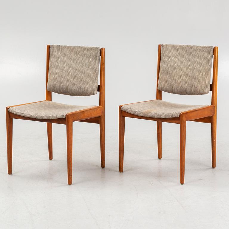 Karl Erik Ekselius, a dining table and six chairs, JOC, Vetlanda, Sweden, 1960's.