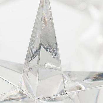 Vicke Lindstrand, ljusstakar, 9 st, kristall, "Kosta Star", Rosenthal tidigt 1970-tal.