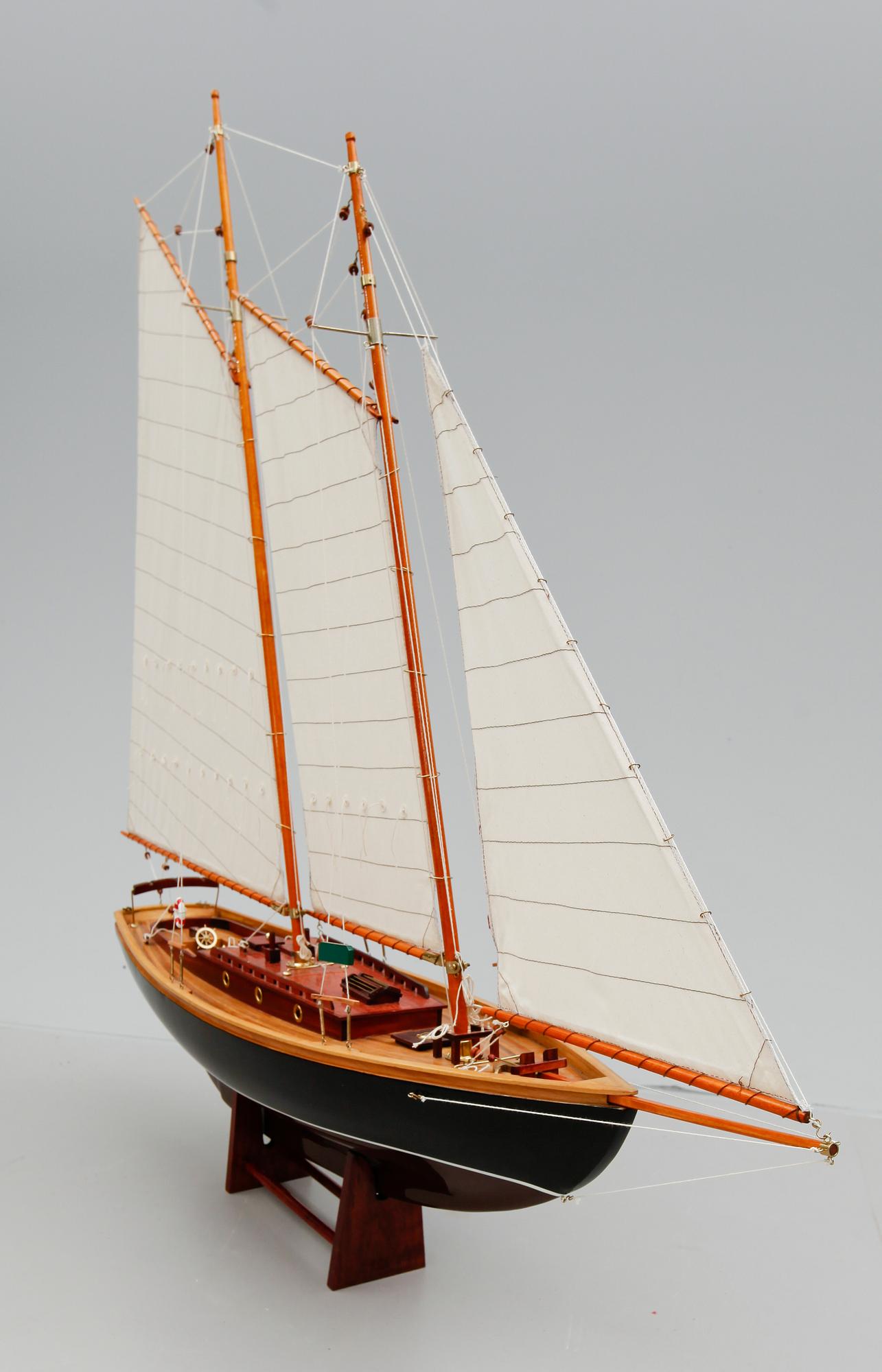 MODELLBÅT, segelfartyg, "French Ship", 1900-talets slut.