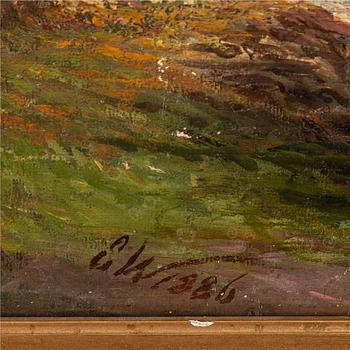 EHRNFRIED WAHLQVIST, olja på duk, signerad EW och daterad 1886.