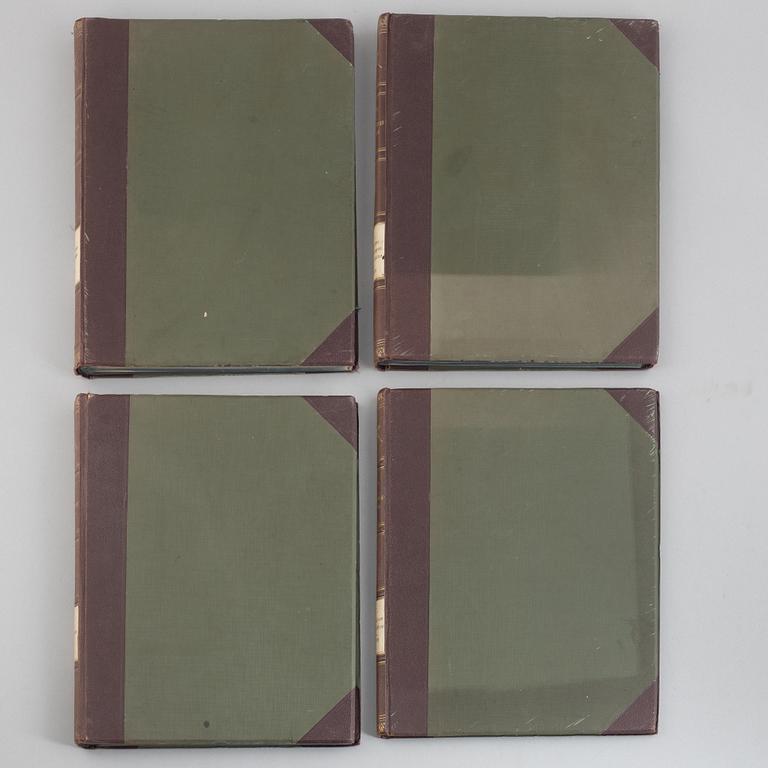 Four volumes of "Die Gross Schmetterling der Erde" by Dr. Adalbert Seitz, Stuttgart, Germany, 1912-15.