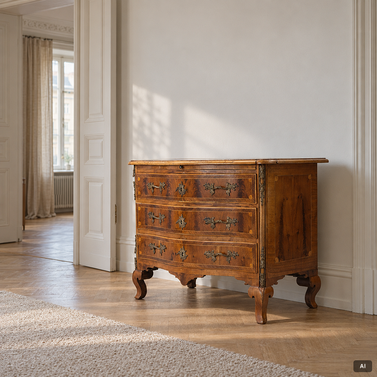 Byrå, Senbarock, 1700-talets mitt.