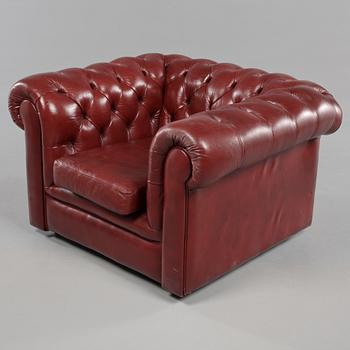 FÅTÖLJ Chesterfield-modell, 1900-talets sista del.