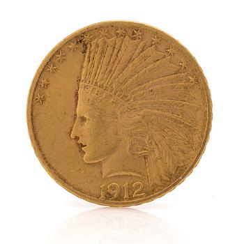 Gold coin USA, 10 dollars 1912.