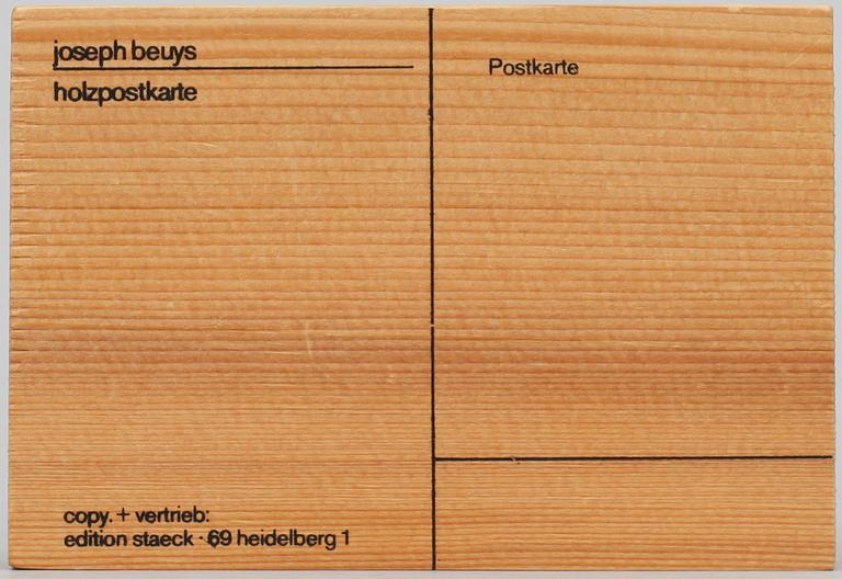 Joseph Beuys, Multipel, trä, sign.