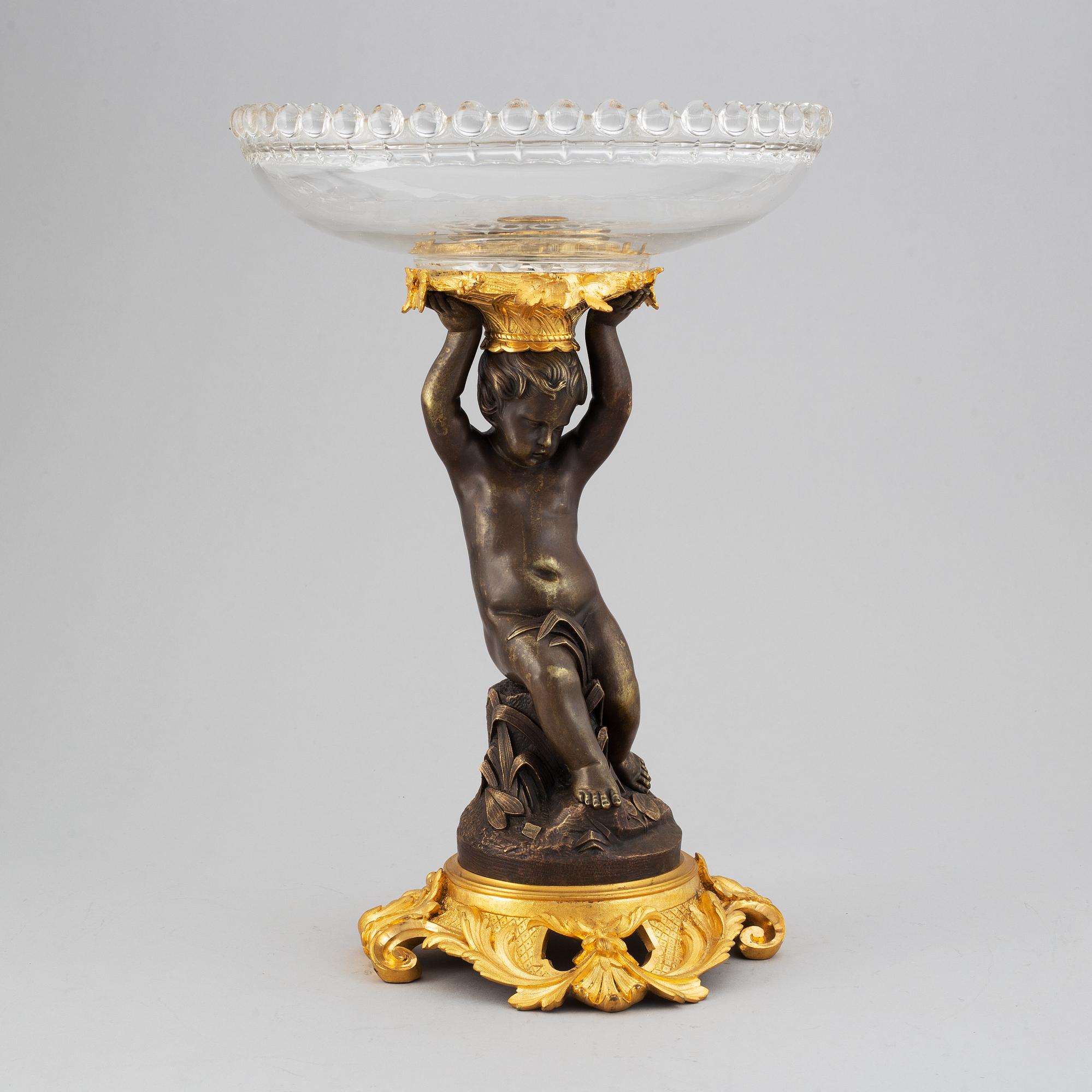 Skål på fot / tazza, Alfred Daubrée, Paris, 1800-talets andra hälft.