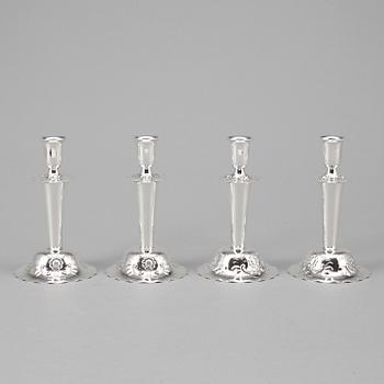 LJUSSTAKAR, 4st, silver, Guldsmedsaktiebolaget, Stockholm, bland annat 1951.