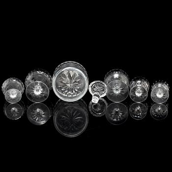 An 86 piece glass service, 20th century.