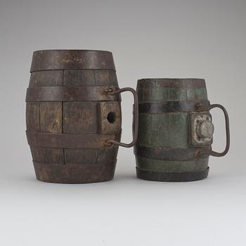 BRÄNNVINSTUNNOR 2 st, 1800-talets slut.