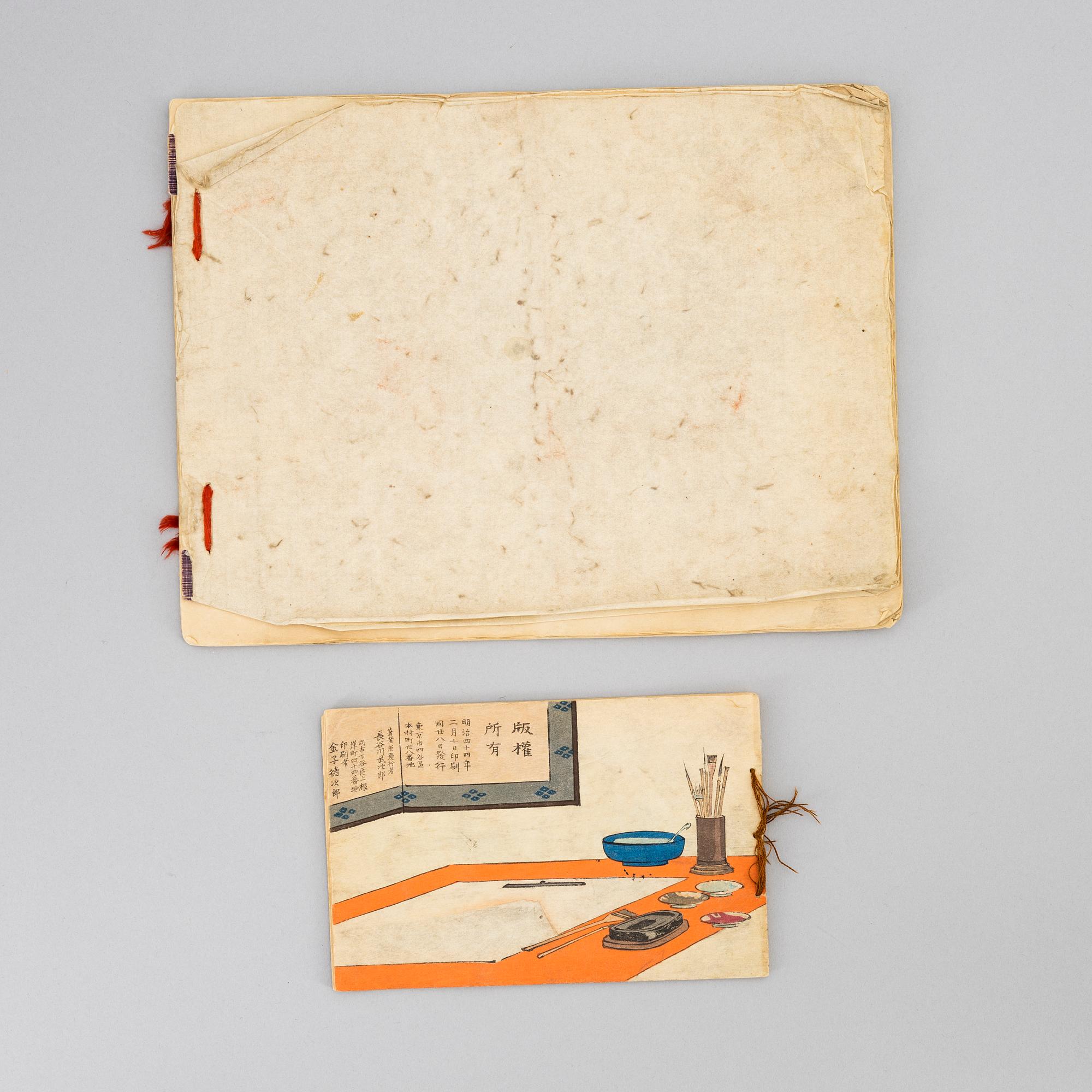 Album, två stycken, Japan, 1912, samt 1900-talets första hälft.