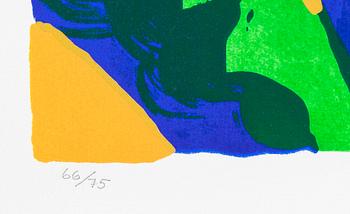 Lennart Rodhe, silkscreen in colours, 1976, signed 66/75.
