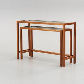 Josef Frank, A set of mahogany side tables, Svenskt Tenn, post 1985.