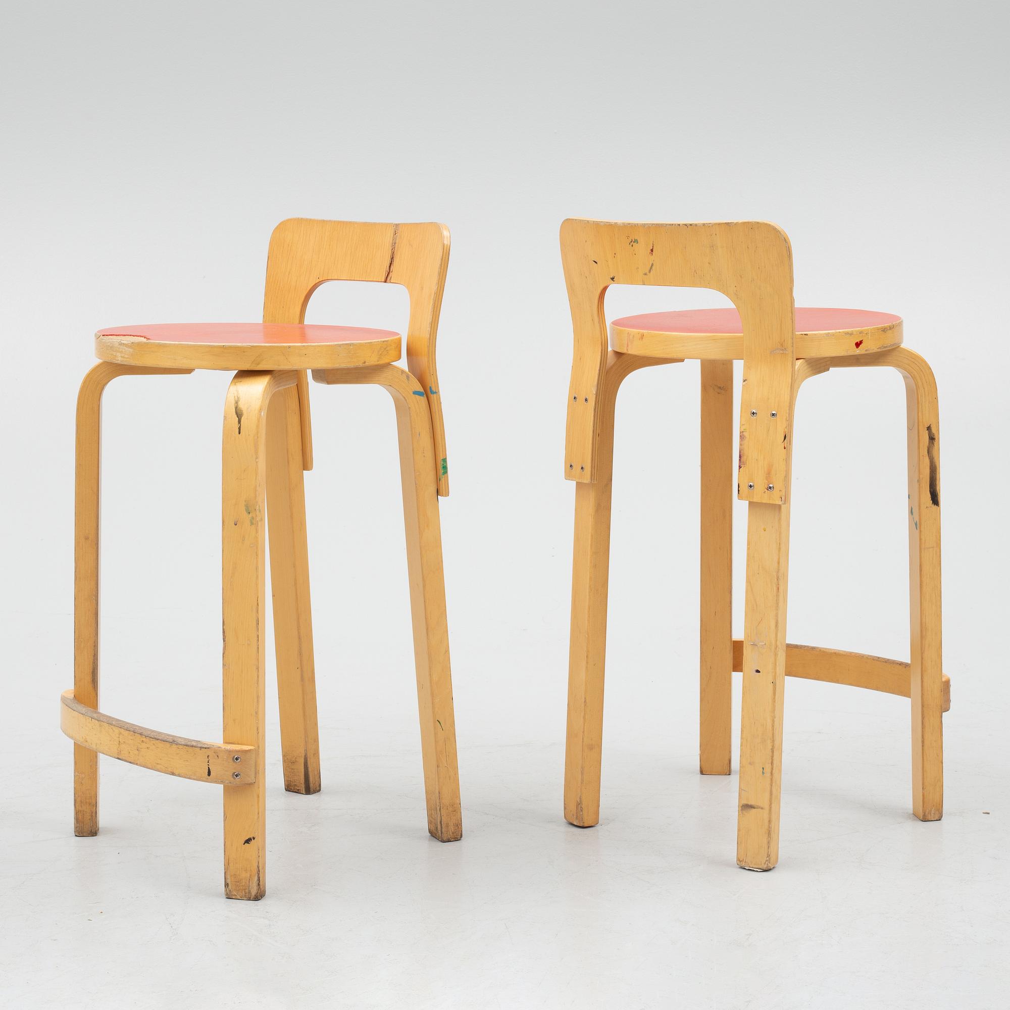 Alvar Aalto, barstolar, 4 st, "K65", Artek, Finland, 2004.