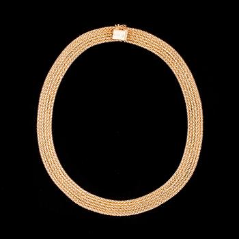 COLLIER, 14K guld, Italien, importstämplar Faber Art. Vikt 39,5 g.