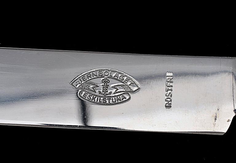 BESTICKSERVIS,127 delar, silver, modell "Svensk rund", GAB, Stockholm, 1900-talets mitt. Vikt 2598g.