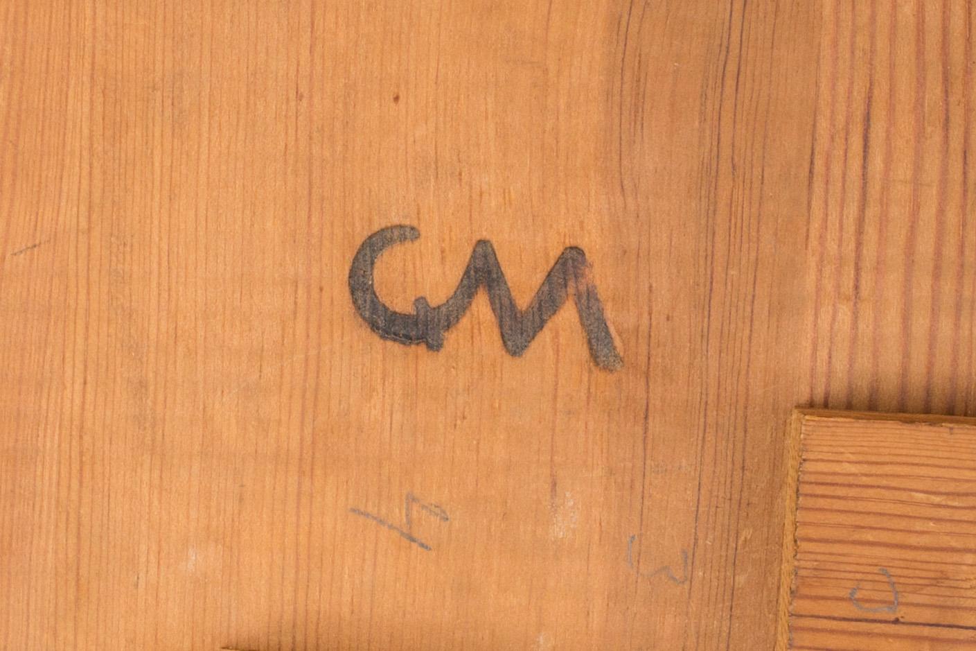 SOFFBORD, Carl Malmsten, brännmärkt CM.