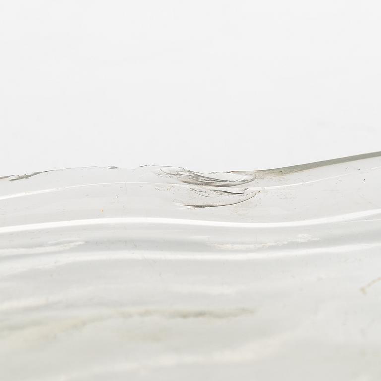 Alvar Aalto, a 1939-1940 dish '9748' signed Alvar Aalto for Karhula Glassworks, Finland.