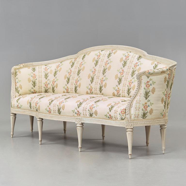 A Gustavian sofa by J E Höglander, master 1777.