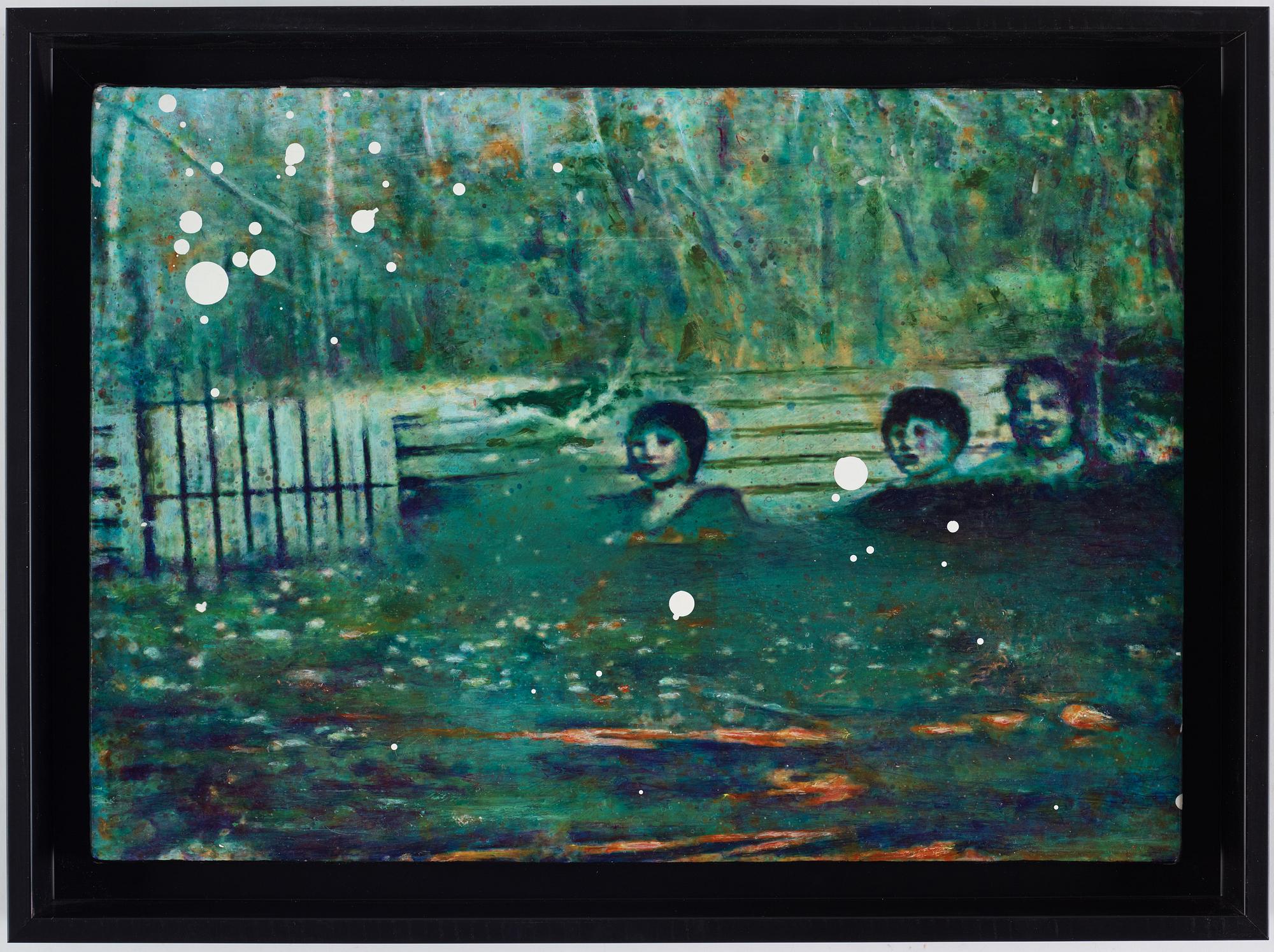 MAX MIKAEL BOOK, mixed media on canvas, signed and dated 2007 on verso.