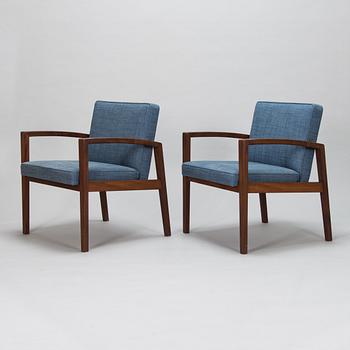 Carl Gustaf Hiort af Ornäs, a pair of open armchairs from 1968, Hiort Tuote Puunveisto Oy - Träsnideri Ab, Finland.