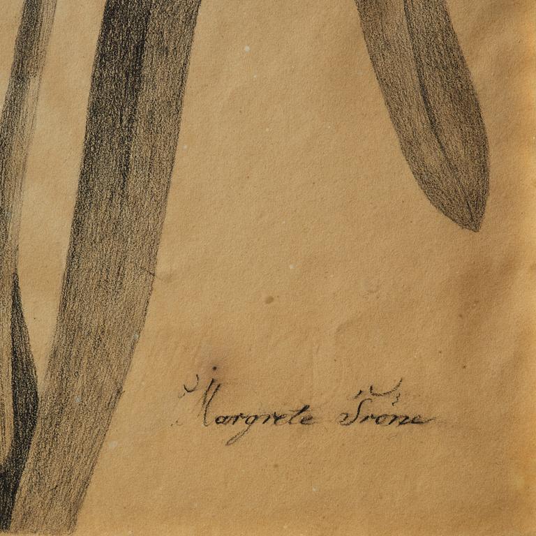 Ramar, ett  par, Sverige, tidigt 1800-tal, Empire, med blomsterstudier av Margareta Tröne (1804-1830).