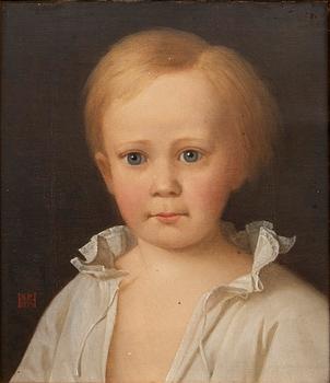 Niels Peter Holbech,  porträtt föreställande August Dahl.