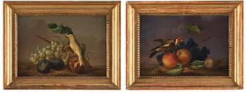 Leopold Brunner, Still lifes with birds and fruits (2).