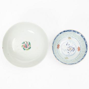 Parti, porslin, nio delar. Kina, 1900-tal.