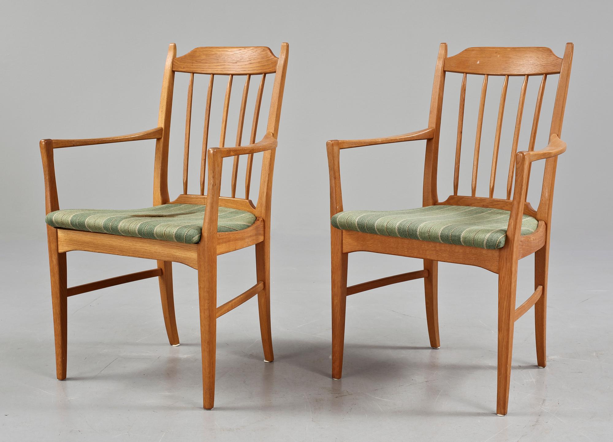 MATGRUPP, 7 delar, "Calmare Nyckel", Carl Malmsten, Åfors möbelfabrik, 1900-talets andra hälft.