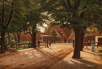 Christian Eckardt, Park scene from Dyrehaven in Copenhagen.