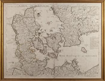 KARTA, "Carte du Royaume de Danemarc". 1710.