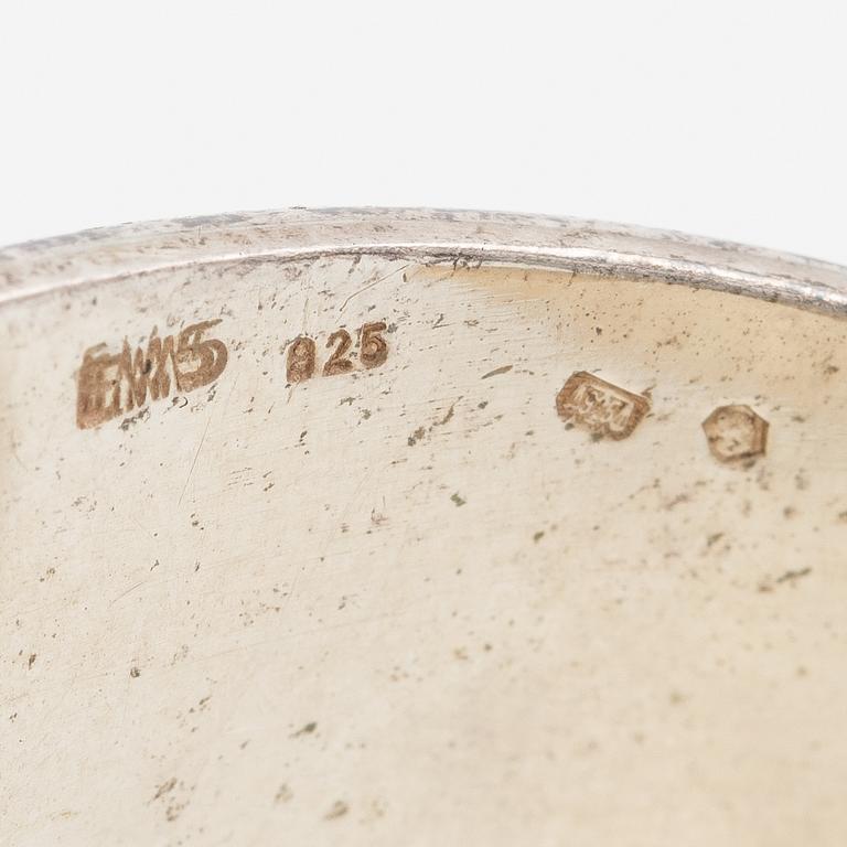 Armring, silver med kattögesten, Schweiz.