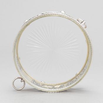 Iisakki Saha, hedelmämalja, hopea, osittain kullattu, ja lasi, Pori 1923.