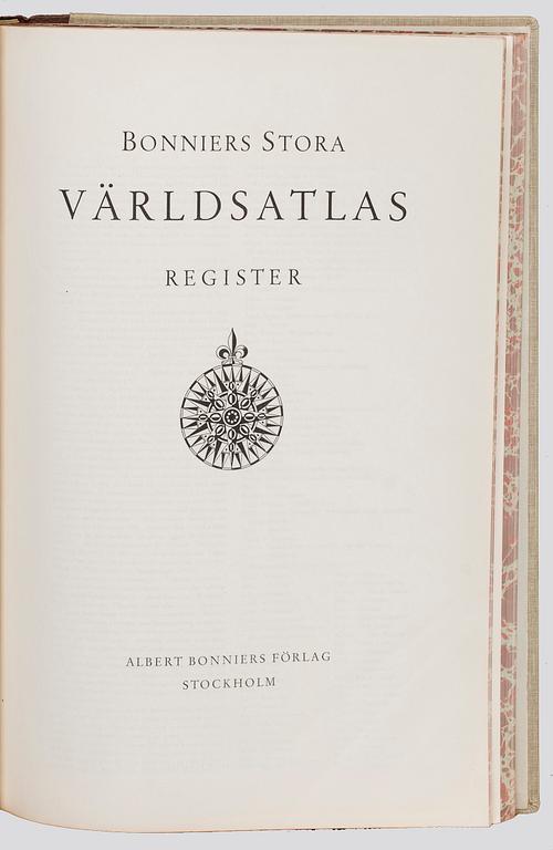 ATLASBÖCKER, 2 st, bland annat "Andrees Handatlas" Leipzig, 1893.