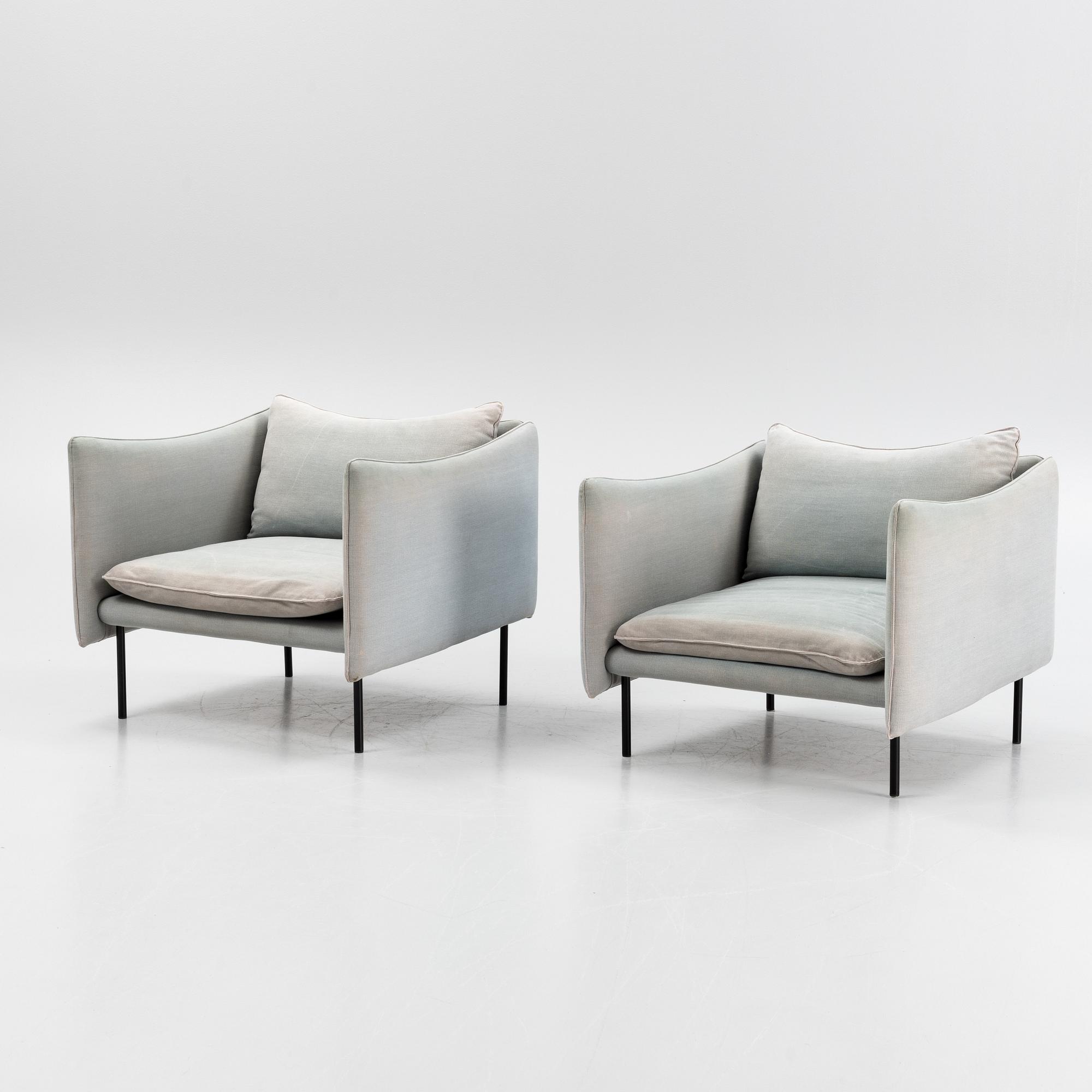Andreas Engesvik, a pair of 'Tiki' easy chairs, Fogia.