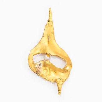Helky Juvonen, hänge, 14K guld, odlad pärla, Westerback, Helsinfors 1972.