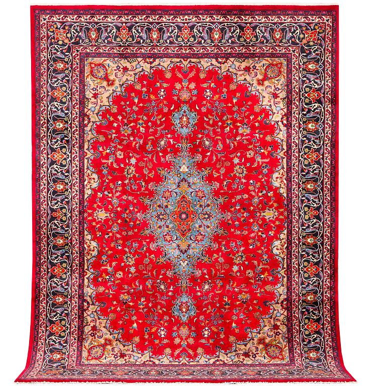 A Keshan carpet, c. 360 x 250 cm.