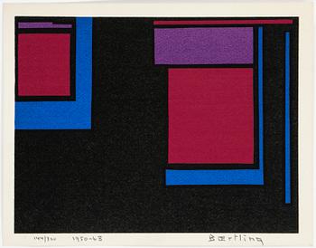 Olle Baertling · OLLE BAERTLING, färgserigrafi, 1950-68, signerad och numrerad 144/300