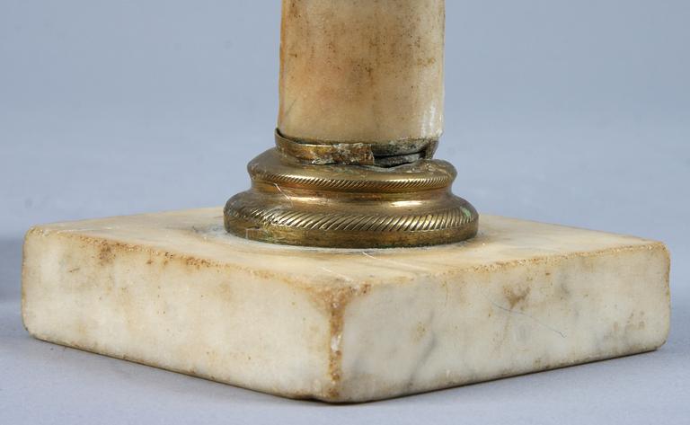 LJUSSTAKAR, ett par, sengustavianska, 1800-tal.