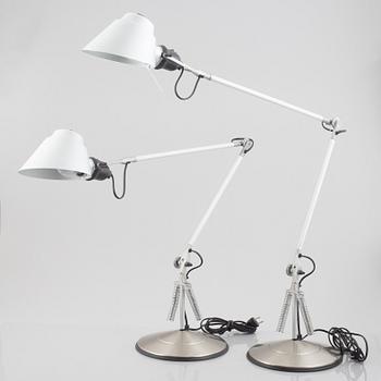 Walter Monici, a pair of "Tangram" table lamps, Lumina, Italy.